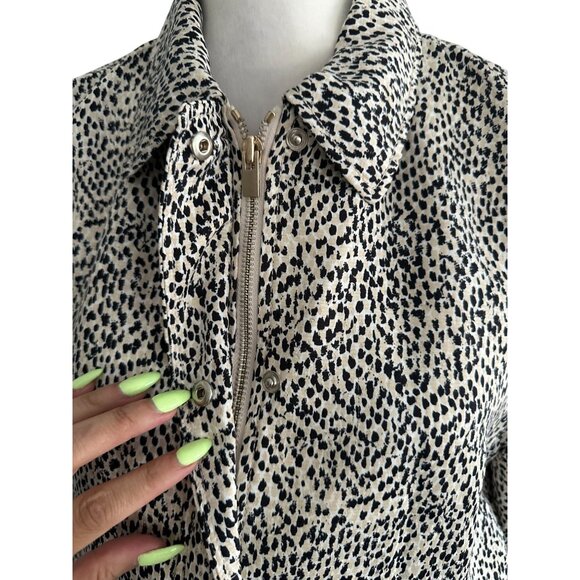 CLUB MONACO Women's Animal Print Tie Waist Jacket Size Medium - Picture 8 of 10